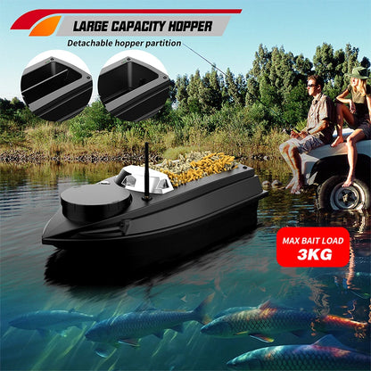 V030 RC Bait Boat 12V 180 Fishing Point Load 3KG 4.3-inch Screen Remote Control Intelligent Automatic Cruise Return Fish Finder