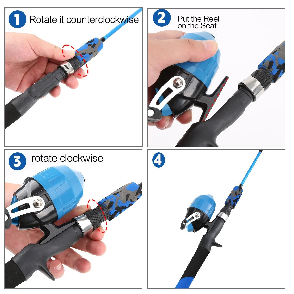 Kids Telescopic Fishing Rod 1m Portable Complete Fishing Set with Reel and Carry Bag for Boys Girls Outdoor Freshwater Saltwater