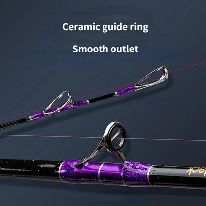 Mavllos Dominate1.5m Superhard Boat Fishing Rod Tuna Jigging Rod Lure 300-700g Line 30-70lb Heavy Duty Saltwater Casting Rod