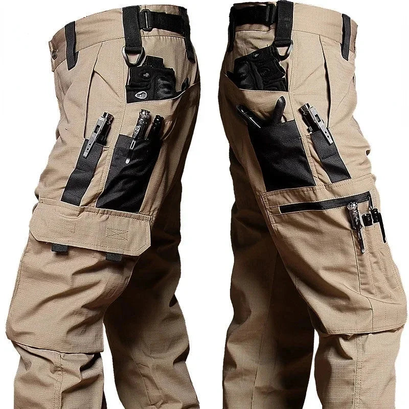 Tactical Pants Mens Outdoor Cargo Trousers Multi-pocket Waterproof Pant Outdoor Workwear Hiking Hunting Pants Wear Resistant