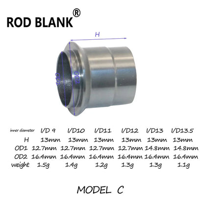 Rod Blank 5Pcs/Lot Fishing Rod Building Front Aluminum Trim Part Rod Building Component Fishing Rod Repair Aluminum Accessories