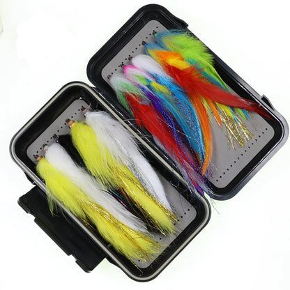 10PCS/Box Fly Fishing Flies Kit for Trout Salmon Steelhead Pike Big Streamer Fly Set of Saltwater Fishing Lure Baits