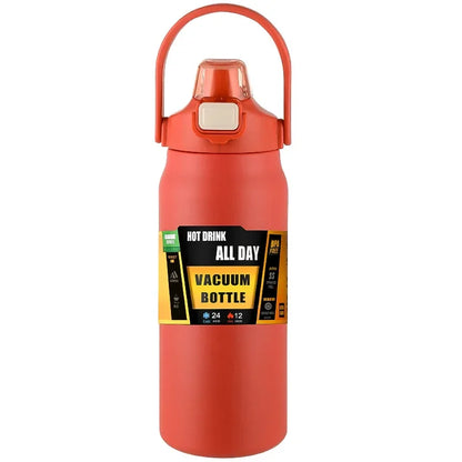 Outdoor Thermos Portable 304 Stainless Steel Thermal Mug Tumbler Vacuum Flasks Cold and Hot Sports Water Bottle with Straw