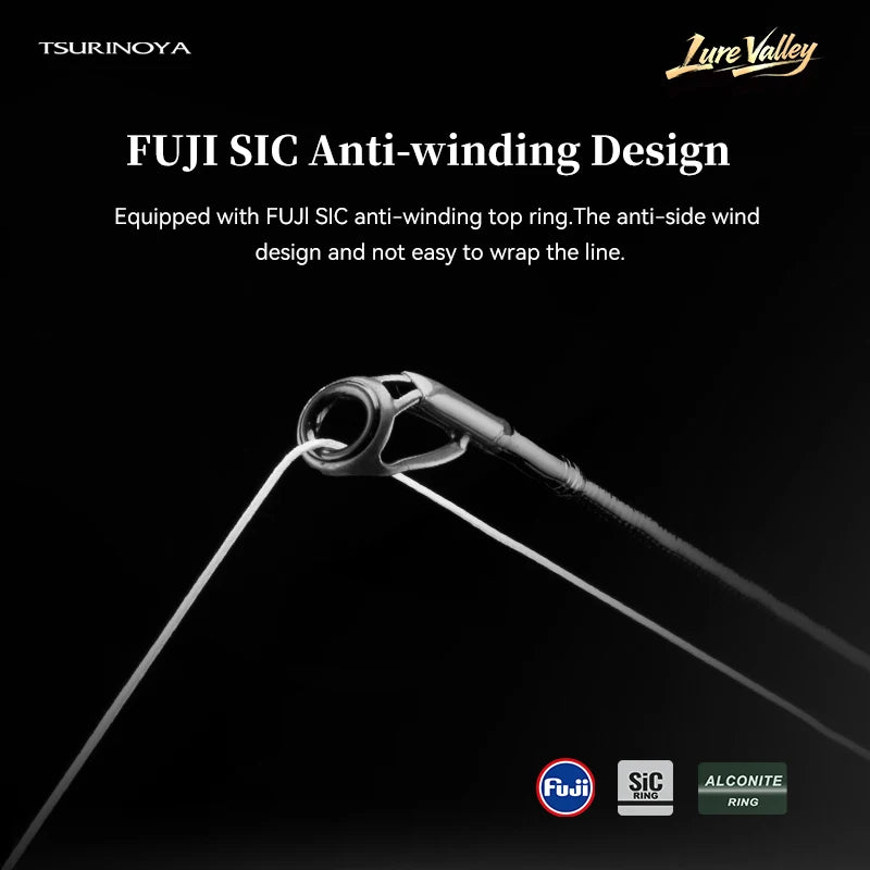 TSURINOYA Travel Fishing rod LURE VALLEY 5 Section 1.98m 2.08m 2.28m 2.44m 2.7m FUJI SIC+A Guide Action RF Spinning Casting Rod