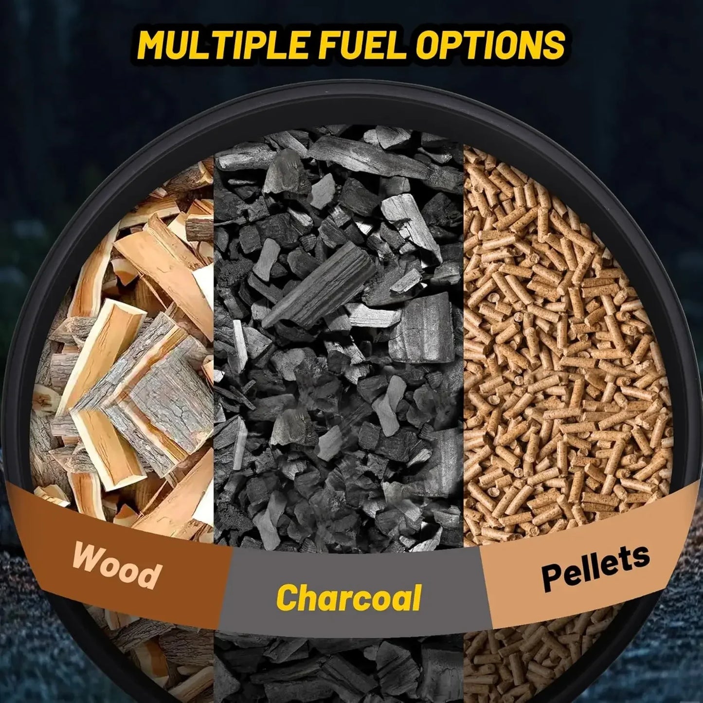 26 inch Fire Pit, Outdoor Smokeless Fire Pits for Wood Burning, Mesh Lid, Cooking Grate, Cover, Portable Patio Bonfire Pit for O