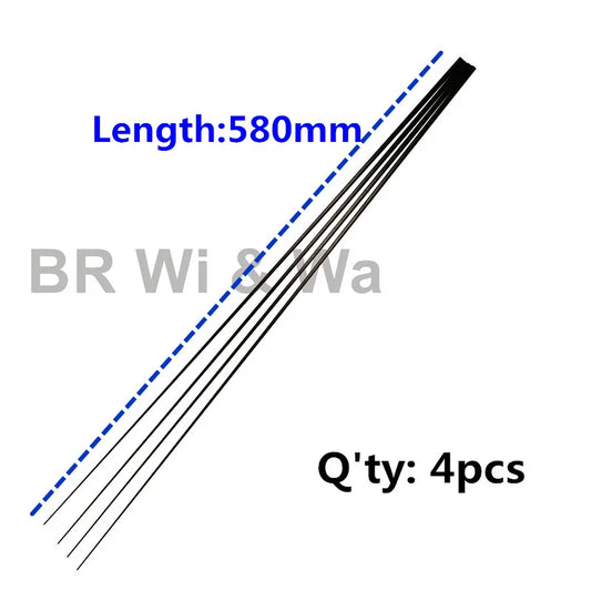 58CM Solid Carbon Rod Tip Blank Rod Building Components Fishing Pole Repair DIY Accessories No Paint 4PCS BR Wi & Wa