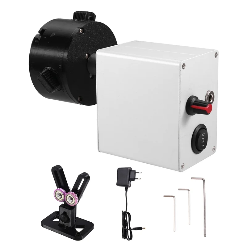 ABHT-Portable Fishing Rod Building Elctric-Drive Machine Fishing Rod Winding Machine DIY Fishing Rod Rotating Gluing EU Plug