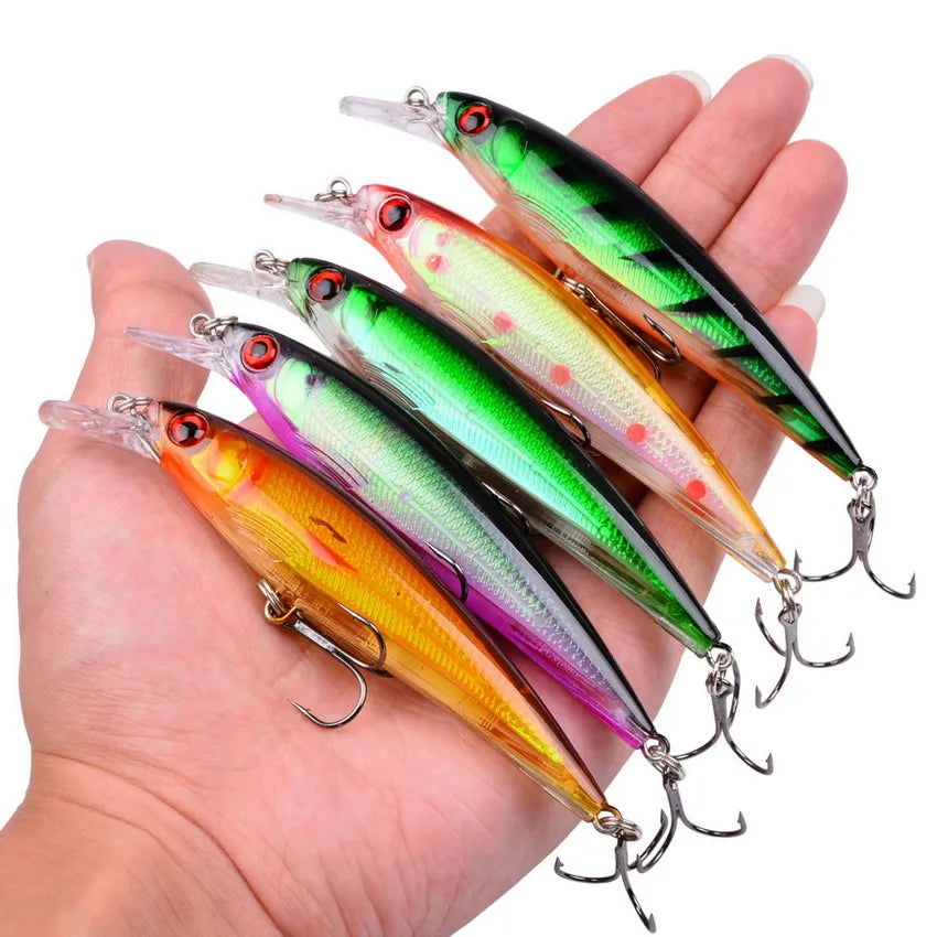 43pcs Mixed Fishing Lures Kit Minnow Hard Baits Crankbait Swimbait Fishing Lure Set Gear For Bass Pike Saltwater Freshwater