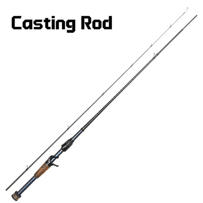 UL Fishing Tackle Lure Rod for Carp Trout Bass,Ultra Light Carbon Fiber Spinning / Casting Rod,Bait Fishing Pole Accessories