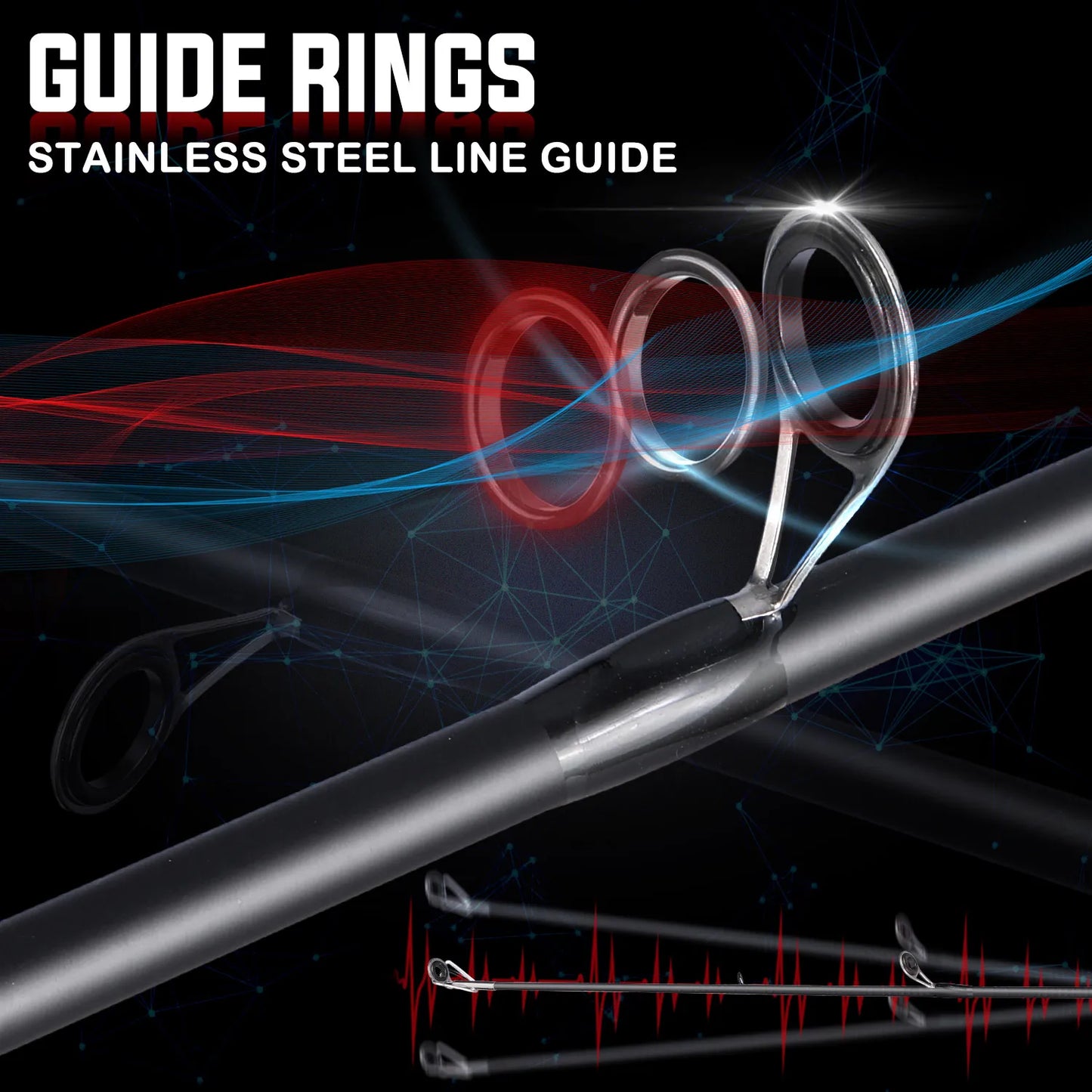 Sougayilang Fishing Rod Carbon Fiber 1.98m Carp Rods for Fishing Ultra Light Casting Rod and Pike Spinning Max Drag 5kg Pesca
