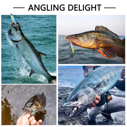 133pcs Fishing Lures Kit Tackle Box Set with Crankbaits Hooks Weights Bass Trout Pike Fishing Gear Gifts for Men