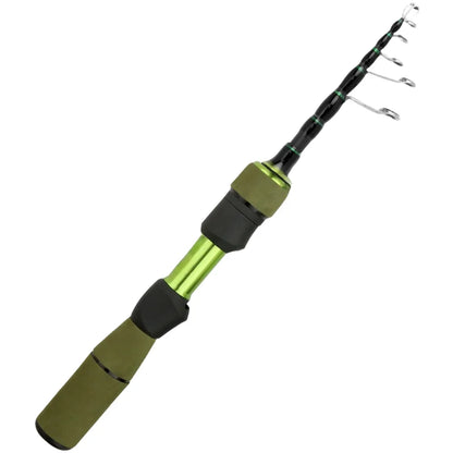 Carbon Telescopic Fishing Rod 1.8M UL Fishing Casting Rod With Variable Grip Fish Pole Fishing Tackle Accessories