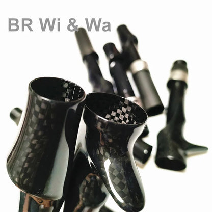 BR Wi & Wa Carbon Reel Seat 3K Woven Carbon Fiber  Body With FUJI Hood DIY Spinng Fishing Rod Casting Rod Repair  Building 1PCS