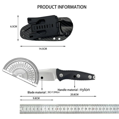 93M Fixed Blade Knife Adventure Jungle Camping Hunting EDC Camping Hiking Knife Cutting Knife Mountaineering Fishing Knife Tool