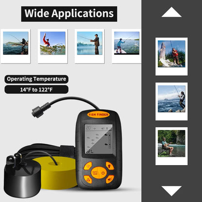 Smart Portable Sonar Fish Finder with Underwater Camera 100m Depth Sounder Alarm Transducer Temperature Display for Fishing