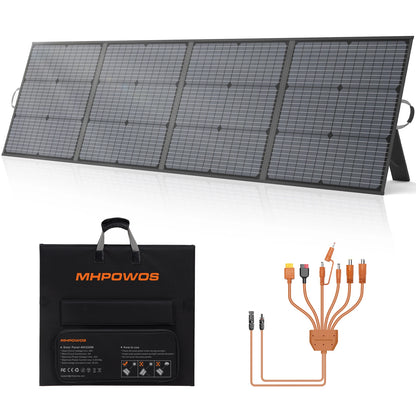 MHPOWOS 400W 220W 110W Solar Charger Portable Waterproof Foldable Solar Panel for Camping RV Garden Roof Off Grid System