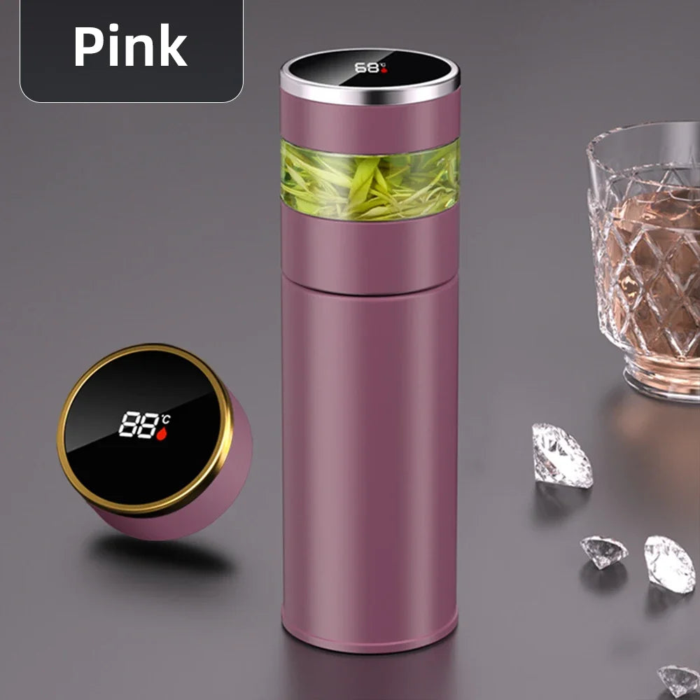 316 Stainless Steel Thermos For Tea Vacuum Insulated Water Bottle Tumbler Tea Infuser Thermos Bottle LED Temperature Display