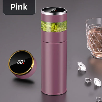 316 Stainless Steel Thermos For Tea Vacuum Insulated Water Bottle Tumbler Tea Infuser Thermos Bottle LED Temperature Display
