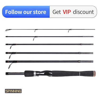 Professional Carbon Fiber Fishing Lure Rod 2.1/2.4/2.7M Ultra Light Spinning Casting Rod for Bass Pike Fishing Tackle Accessory