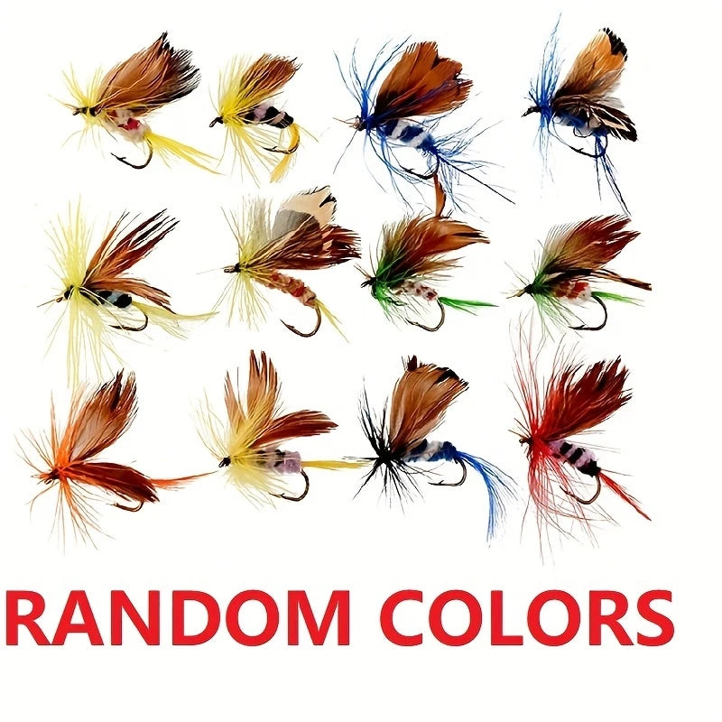 12 High-quality fly fishing fly kit - Trout、Weever、Handmade bait for salmon - Effective in both saltwater and freshwater - Incre
