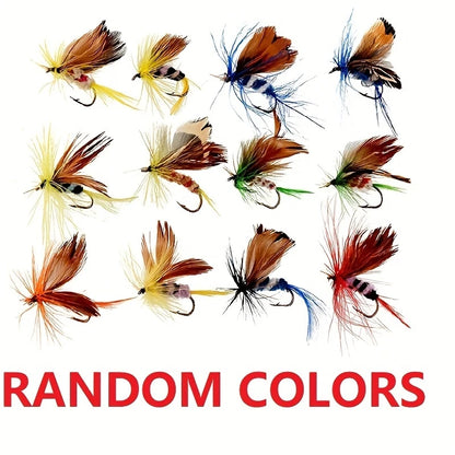 12 High-quality fly fishing fly kit - Trout、Weever、Handmade bait for salmon - Effective in both saltwater and freshwater - Incre