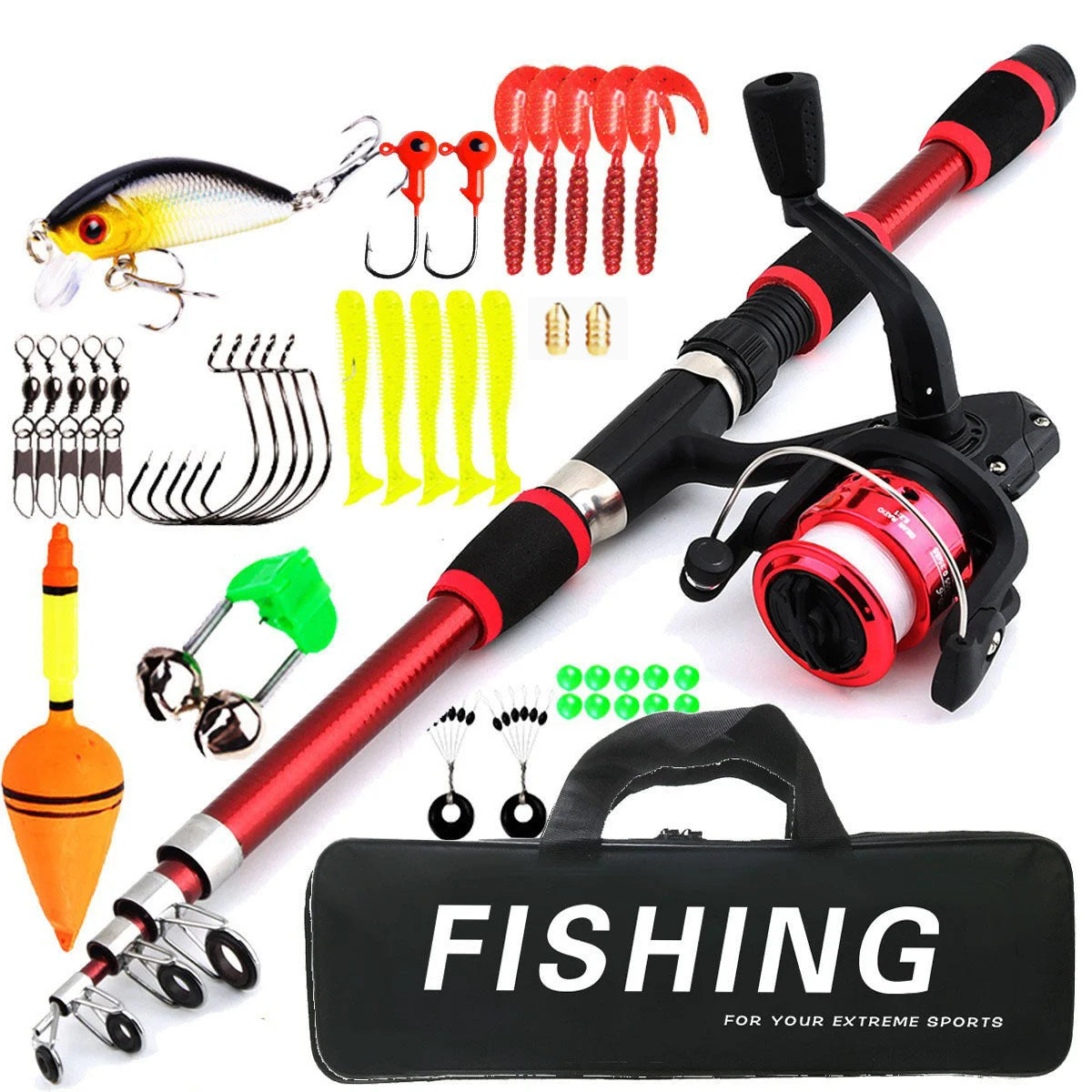 Ultra short rod wheel set 1.8m children's fishing rod and gear set