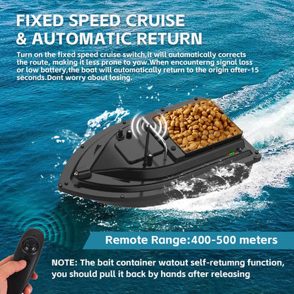 LOKEEVAN D16 Bait Boat  Remote Control 300m Range 12000mAh 1.5KG Load Large Bait Container 2.4GHz Remote For Outdoor Fishing