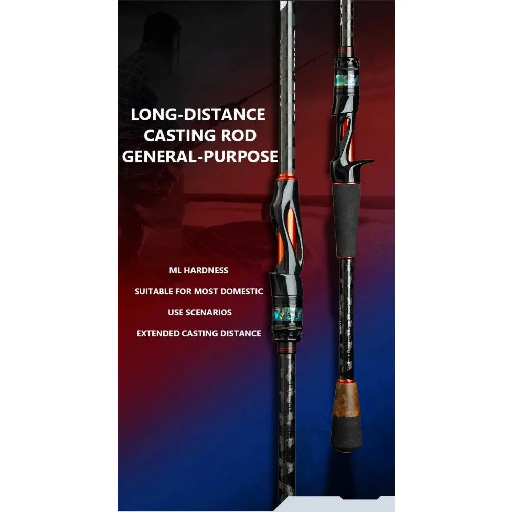 Mavllos Cobraking Spinning Fishing Rod 1.98M 2.1M 2.4M 2 Sections ML Fast Action Line 17-27lb Lure 5-15g Light Casting Rod