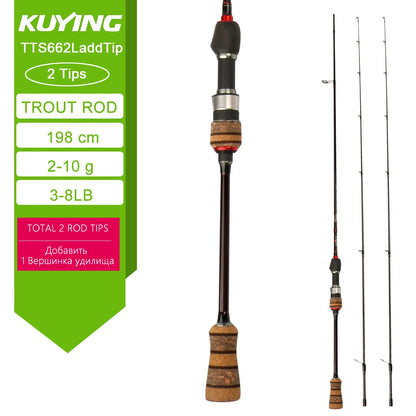 KUYING TETON Stream Trout 1-3lb 2-4lb 3-8lb Fishing Rod Lure Cane Spinning Baitcasting FUJI Carbon UL L SUL Ultralight