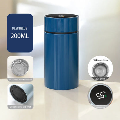 200ML Smart Thermos Water Bottle Intelligent Temperature Display Stainless Steel Vacuum Flasks Thermoses With Filter Tee Cup