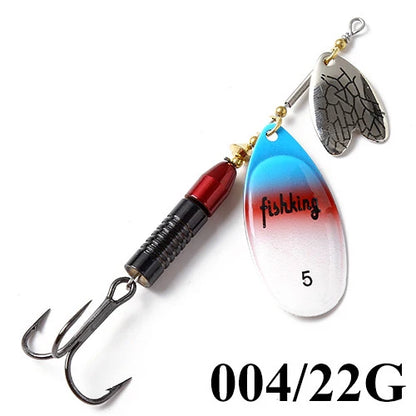 FISHKING Double Metal Spoon Fishing Lure Spoon Crankbaits Fishing Wobblers Pike Crochet Kit Artificial Bait