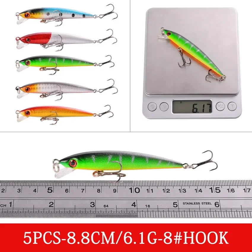 Mixed Fishing Lures Kit Lure Set Wobbler Crankbaits Swimbait Minnow Hard Baits Spiners Carp Fishing Tackle