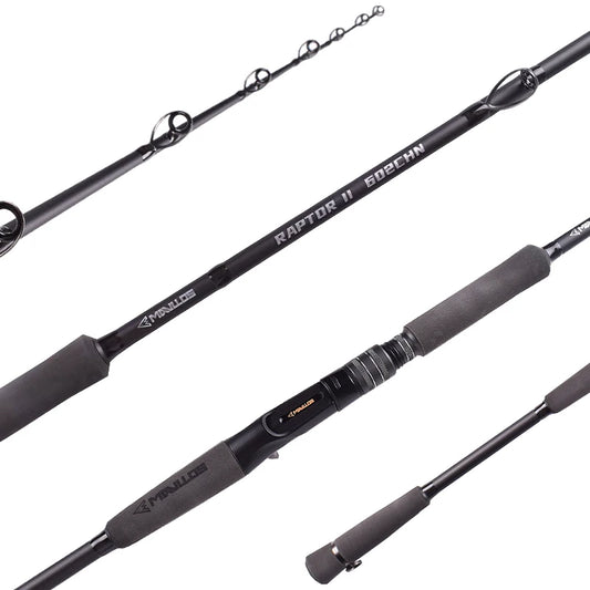Mavllos RaptorII Tuna Jigging Fishing Rod ,Lure 80-250 Line 20-50Lb Carbon Tip Ultralight Boat Fishing Rod Casting Spinning Rods