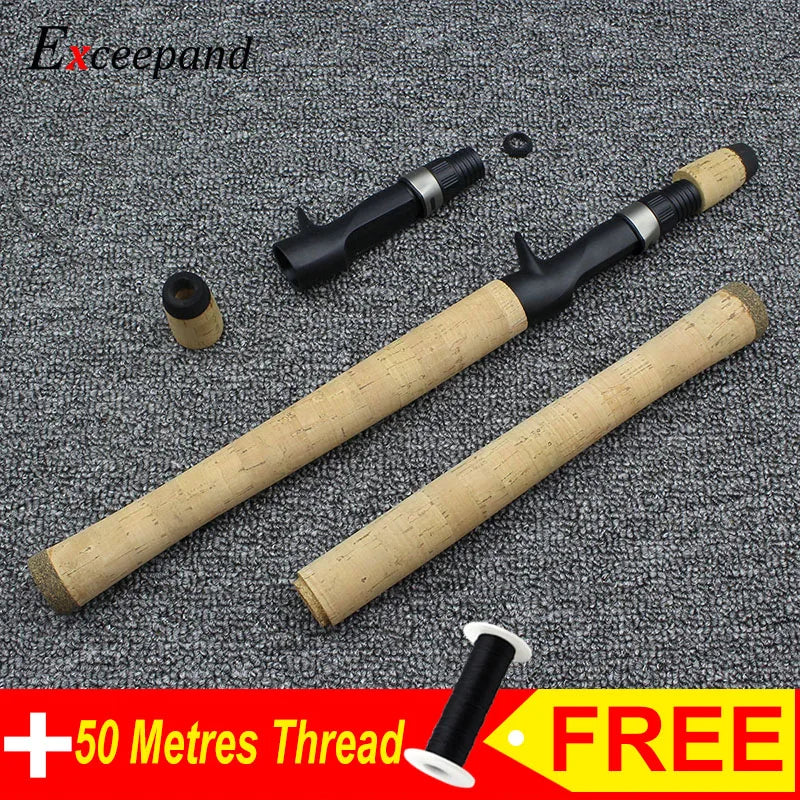 Exceepand Composite Cork Casting Fishing Rod Handle for Rod Building Grip  with Reel Seat Replacement for Rod Building or Repair