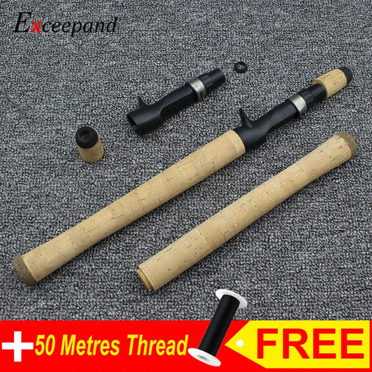 Exceepand Composite Cork Casting Fishing Rod Handle for Rod Building Grip  with Reel Seat Replacement for Rod Building or Repair