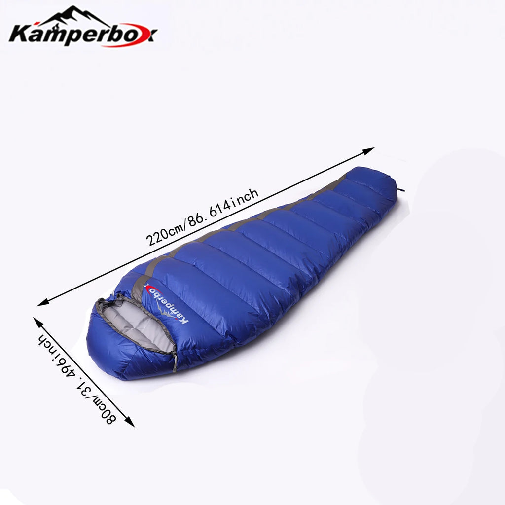 Kamperbox Sleeping Bag Winter Cold Down Sleeping Bag Camping Equipment Down Slippers Lightweight Sleeping Bag