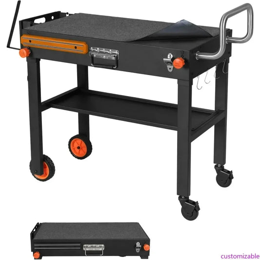 Hot-sellingPortable Outdoor Grill Cart for Blackstone Griddle and Weber, Wheeled and Foldable