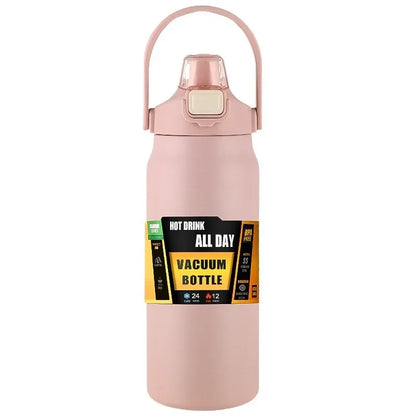 Outdoor Thermos Portable 304 Stainless Steel Thermal Mug Tumbler Vacuum Flasks Cold and Hot Sports Water Bottle with Straw
