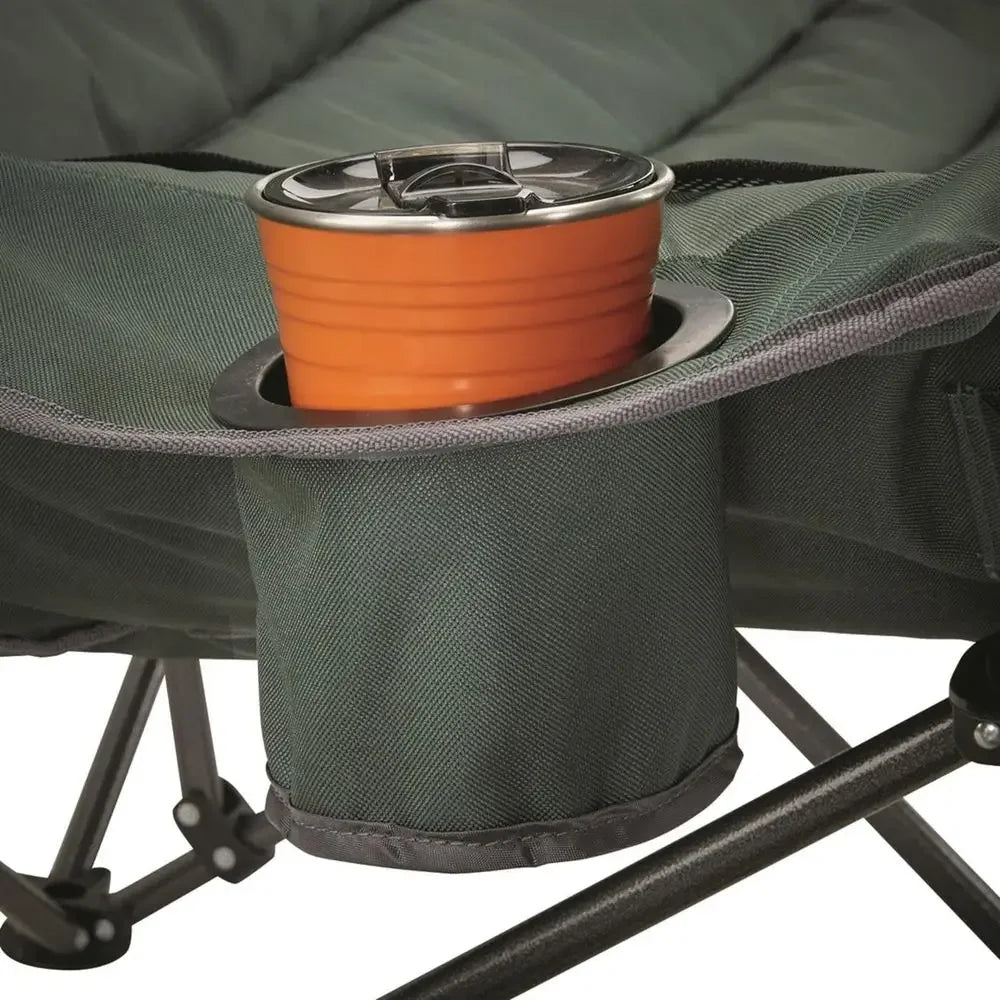 Extra-Large XL Cushioned Outdoor Camping Sofa, Portable, Durable, Heavy-Duty 600 lbs Capacity, Green