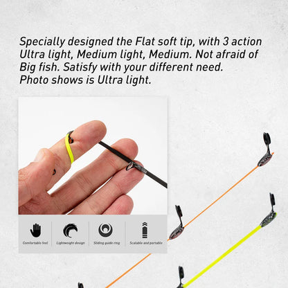 JOHNCOO 50cm Winter Ice Fishing Rods M ML MH UL 2 Sections Ultralight Portable Winter Fishing Rod Spinning Rods
