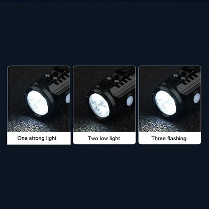 Mini LED Flashlight USB C Rechargeable IPX4 Waterproof Small Flashlights 3 Light Modes Hat Clip Light for Camping EDC Night Ride