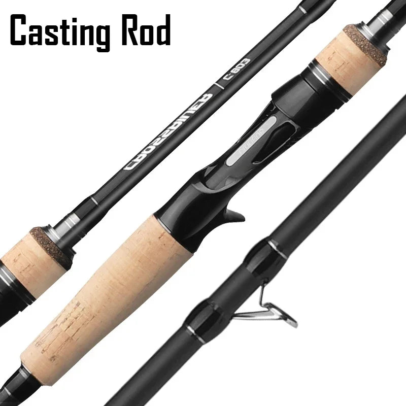 High Density Carbon Fiber Lure Carp Trout Fly Fishing Rod 3 Sections Spinning Casting Rod Medium Hardness Ultra Fast Action