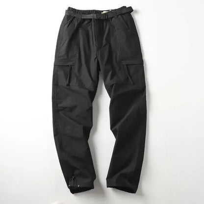 Outdoor Hiking Pants Men's Thickened Fleece Windproof Waterproof Soft Shell Straight Leg Workwear Trousers Cold Resistant Warm