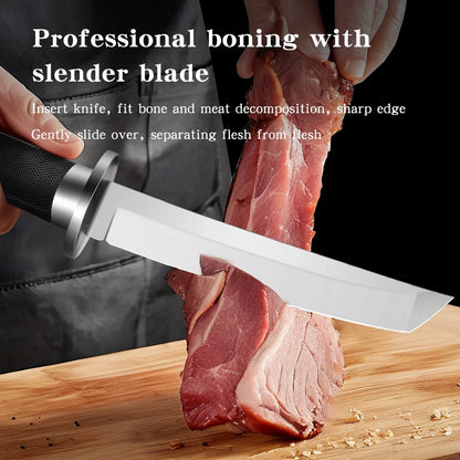 Portable  Straight Knife, Wilderness Survival One-piece Keel Knife, Handle Meat Knife, Sharp Fruit Cutting Knife