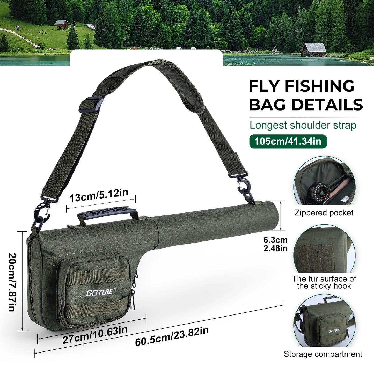 Goture Fly Fishing Rod and Reel Combo with Fly Rod & Gear Case, 9FT 4-Piece Fly Rod, Pre-Spooled Reel, Fly Line, Flies, Tool