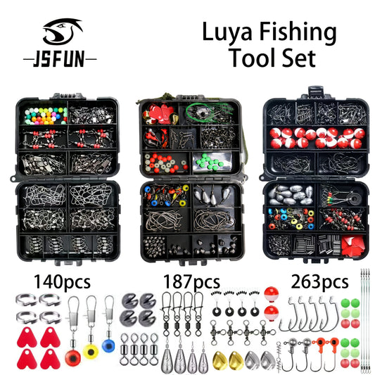 Fishing Tool Kit, Lure Accessories Set, Beginner Fishing Gear, Fishing Sinkers and Hooks, Portable Tackle Box, Complete Fishing