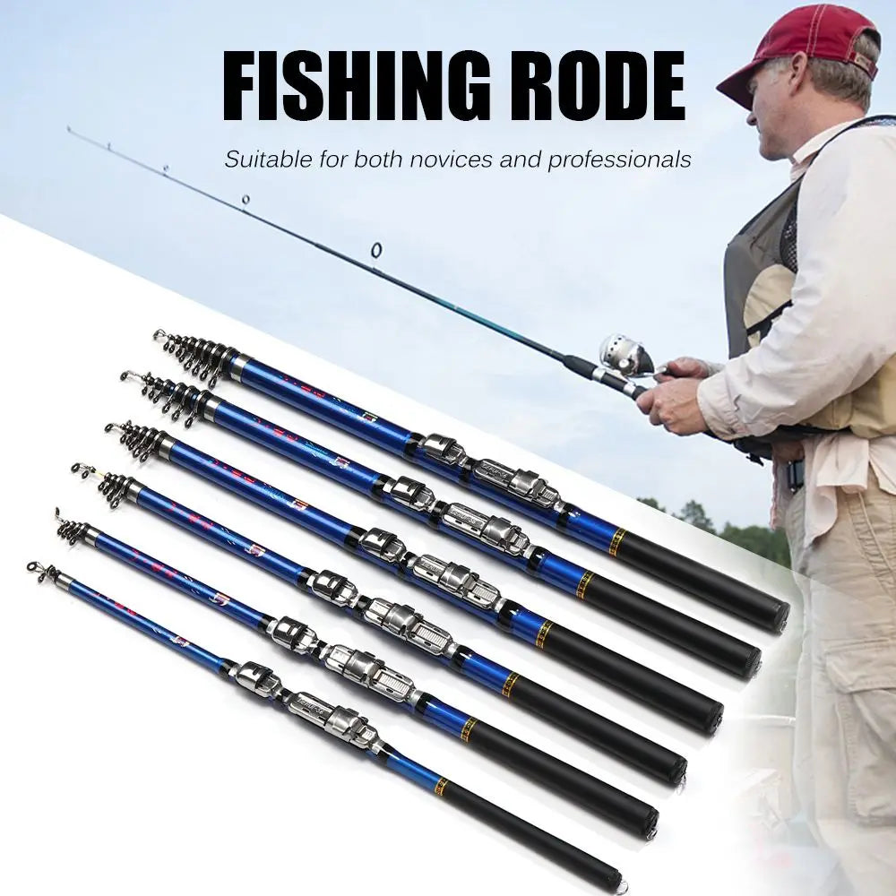 Sea Pole Carbon Material Fishing Rod Quality 1.5m,1.8m 2.1m 2.4m  2.7m 3m Telescopic Fishing Rod Quality Spinning Rods