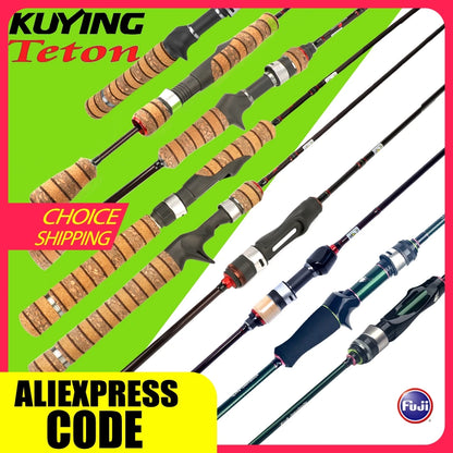 KUYING TETON Stream Trout 1-3lb 2-4lb 3-8lb Fishing Rod Lure Cane Spinning Baitcasting FUJI Carbon UL L SUL Ultralight