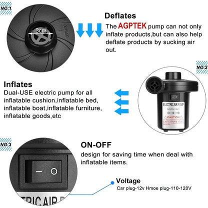 NEW Portable Inflatable Pump Electric Air Pump Air Mattress Boat Car Auto Air Inflatable Pump For Car Home Use Camping Inflator
