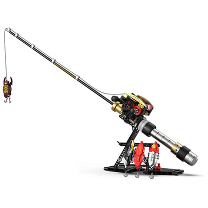 Fishing Rod Building Blocks Set with Display Stand, DIY Adult Model Kit, Creative Construction Toys for Kids, Gift for Men Teens
